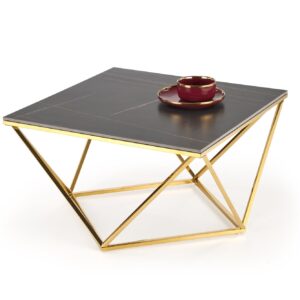 Kohvilaud FELICIA, must marmor / kuld