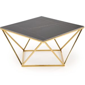 Kohvilaud FELICIA, must marmor / kuld