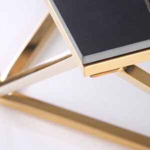 Kohvilaud FELICIA, must marmor / kuld