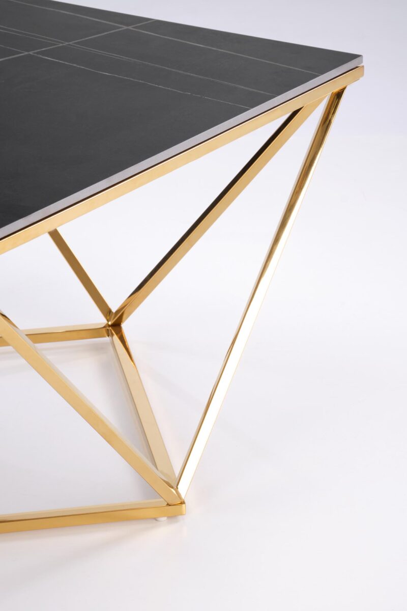 Kohvilaud FELICIA, must marmor / kuld