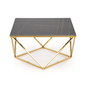 Kohvilaud FELICIA, must marmor / kuld