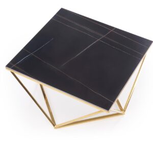 Kohvilaud FELICIA, must marmor / kuld