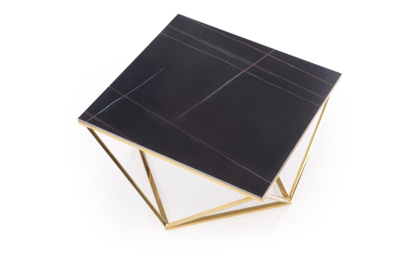 Kohvilaud FELICIA, must marmor / kuld