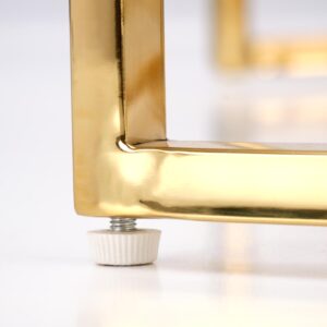 Kohvilaua komplekt MERCURON, valge marmor / kuld