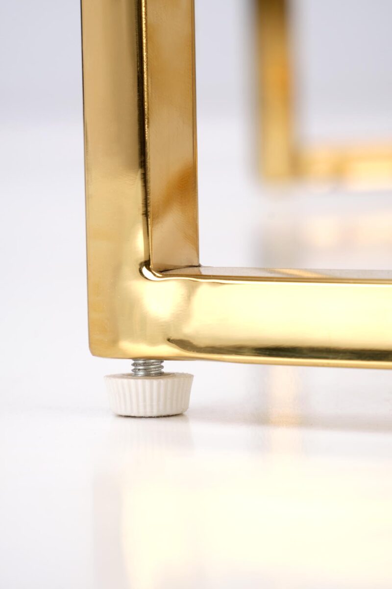 Kohvilaua komplekt MERCURON, valge marmor / kuld