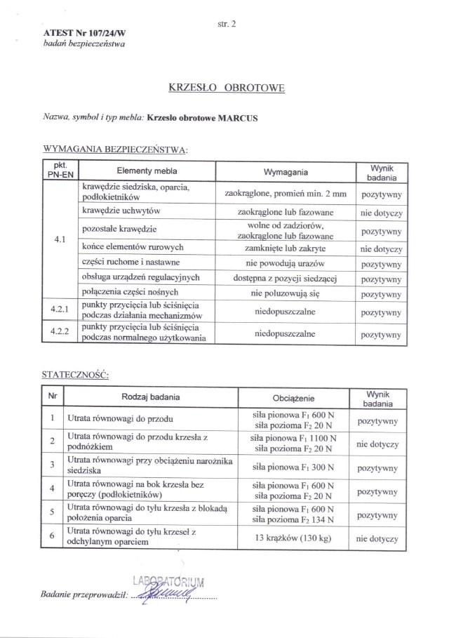 Kontoritool MARVIC, must