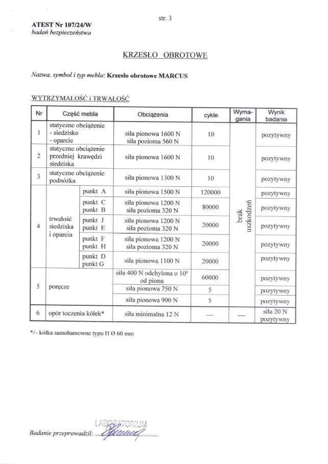 Kontoritool MARVIC, must