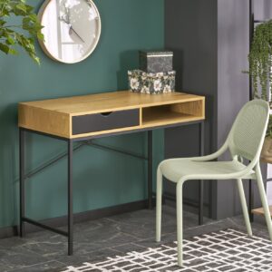 Kirjutuslaud MARVELI, naturaalne / must