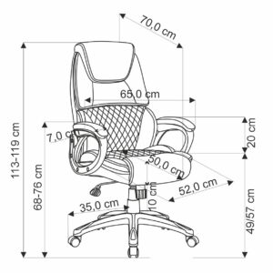 Kontoritool STEVARD, must / hall