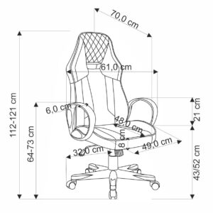 Kontoritool RAGNEL, must / sinine