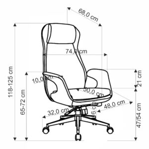 Kontoritool DIANA, hallikaspruun