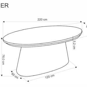 Söögilaud VAGNOR, pähklipuu