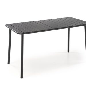 Söögilaud AUROSO, ristkülikuline / must