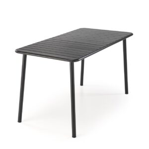 Söögilaud AUROSO, ristkülikuline / must