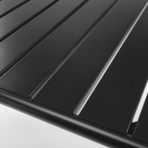 Söögilaud AUROSO, ristkülikuline / must