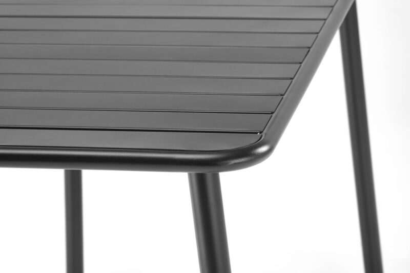 Söögilaud AUROSO, ristkülikuline / must