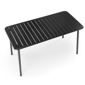 Söögilaud AUROSO, ristkülikuline / must