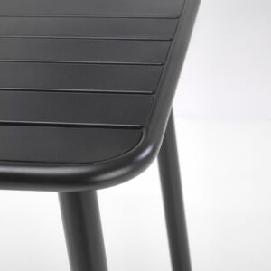 Söögilaud AURONA, ruudukujuline / must