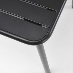 Söögilaud AURONA, ruudukujuline / must