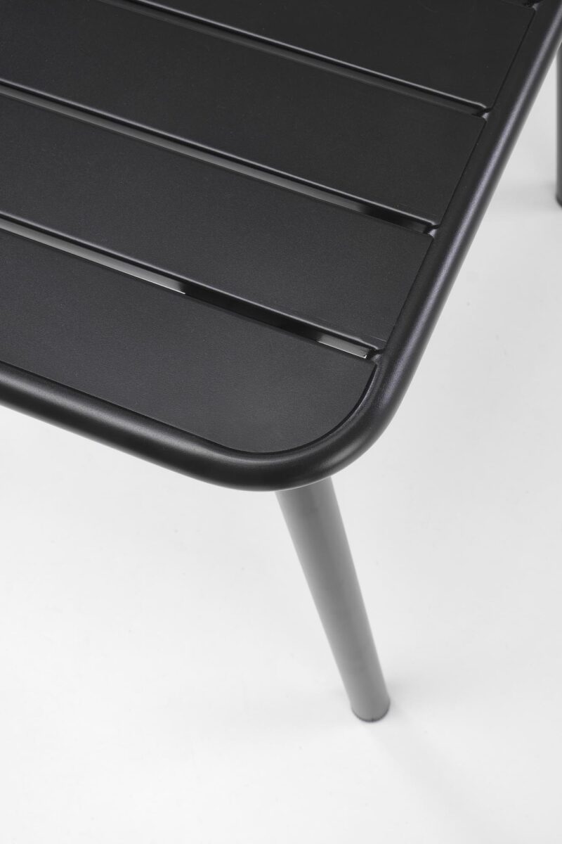 Söögilaud AURONA, ruudukujuline / must