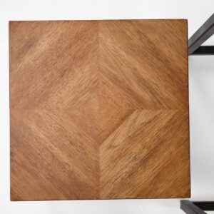 Kohvilaudade komplekt ELERNA (2 tk), pähkel / must