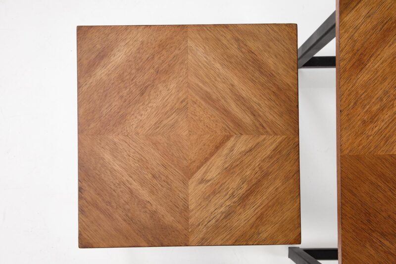 Kohvilaudade komplekt ELERNA (2 tk), pähkel / must