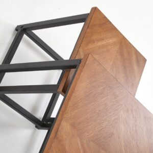 Kohvilaudade komplekt ELERNA (2 tk), pähkel / must