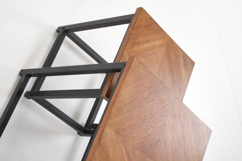 Kohvilaudade komplekt ELERNA (2 tk), pähkel / must