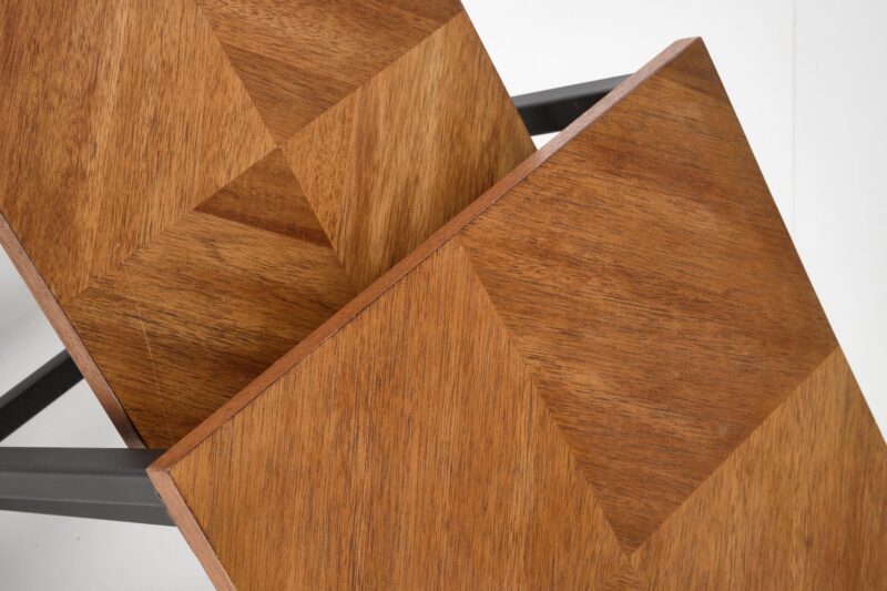 Kohvilaudade komplekt ELERNA (2 tk), pähkel / must