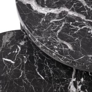 Kohvilaua komplekt ORELIN, must marmor / must