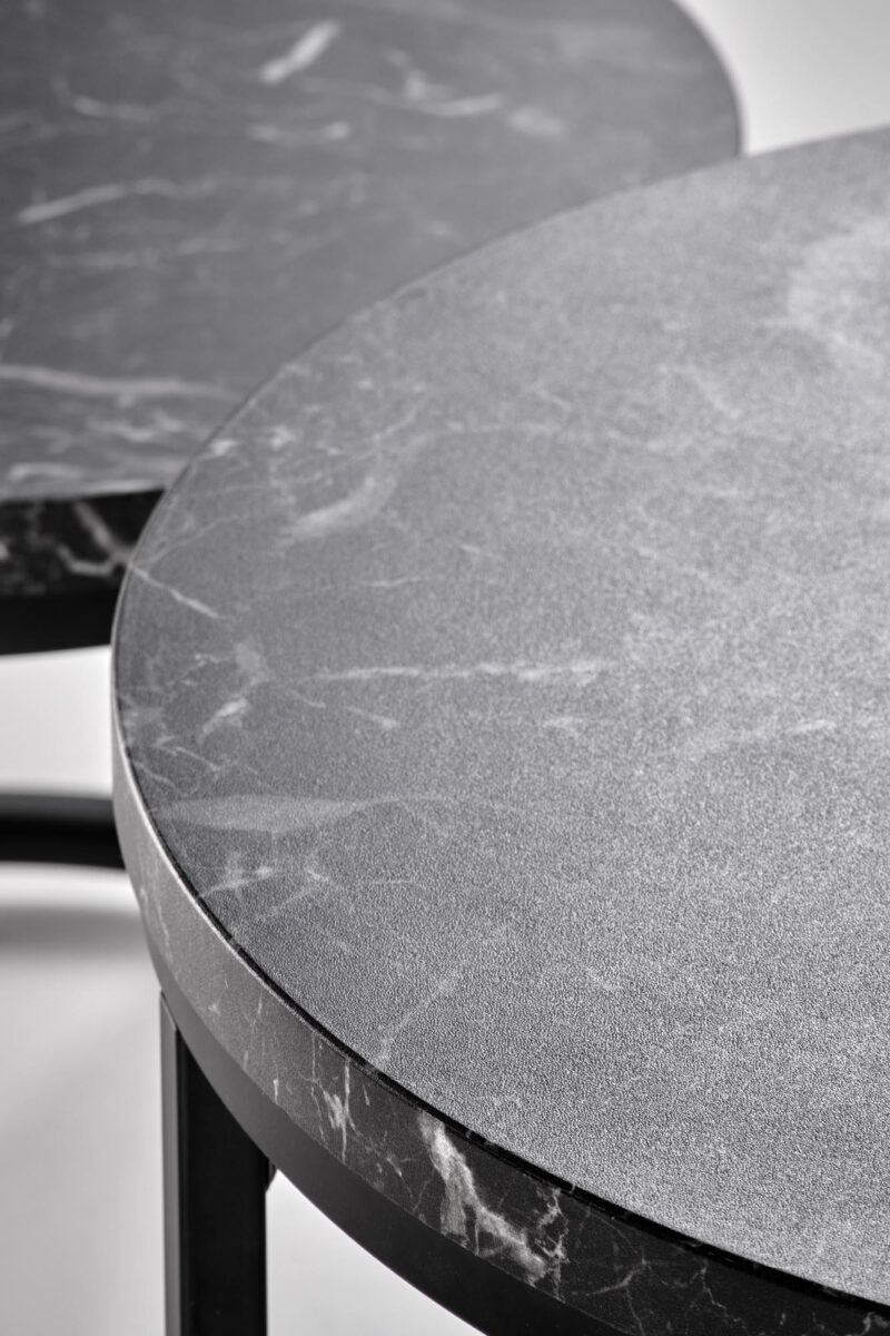 Kohvilaua komplekt ORELIN, must marmor / must