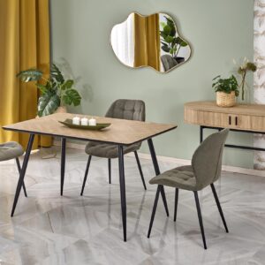 Söögilaud ALVELA, naturaalne / must