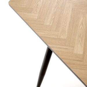 Söögilaud ALVELA, naturaalne / must