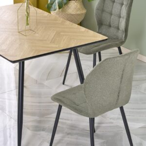 Söögilaud ALVELA, naturaalne / must