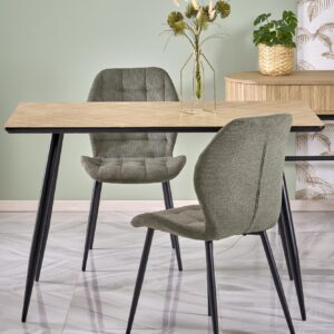 Söögilaud ALVELA, naturaalne / must