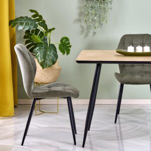 Söögilaud ALVELA, naturaalne / must