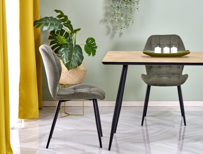 Söögilaud ALVELA, naturaalne / must