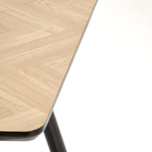 Söögilaud ALVELA, naturaalne / must