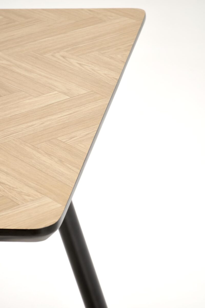 Söögilaud ALVELA, naturaalne / must