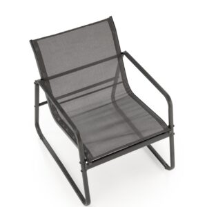 Aiamööblikomplekt CONOR (diivan + 2 tugitooli + kohvilaud), tumehall / helesinine