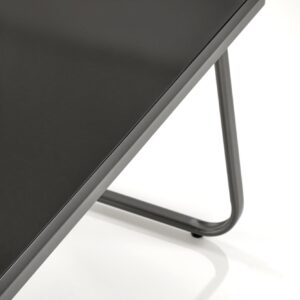 Aiamööblikomplekt CONOR (diivan + 2 tugitooli + kohvilaud), tumehall / helesinine