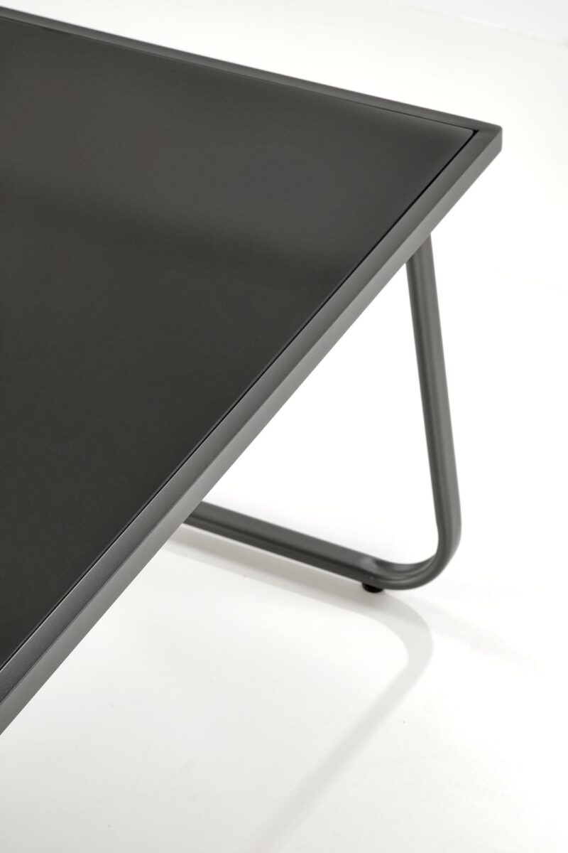 Aiamööblikomplekt CONOR (diivan + 2 tugitooli + kohvilaud), tumehall / helesinine