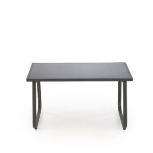 Aiamööblikomplekt CONOR (diivan + 2 tugitooli + kohvilaud), tumehall / helesinine