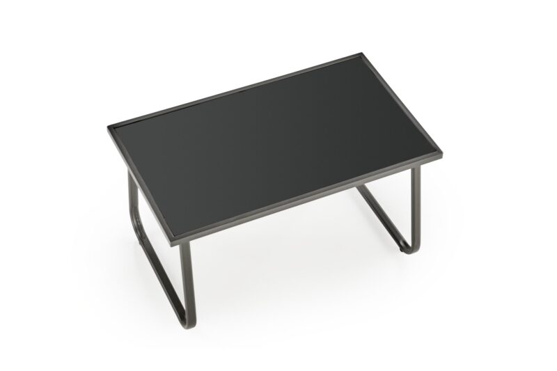 Aiamööblikomplekt CONOR (diivan + 2 tugitooli + kohvilaud), tumehall / helesinine