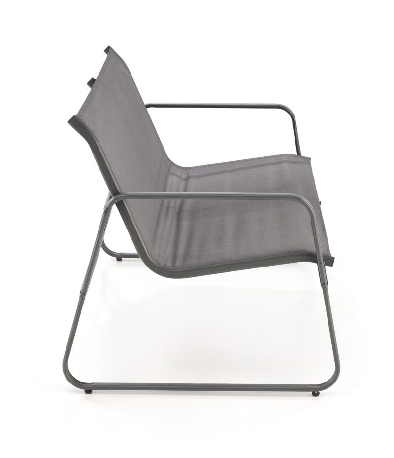 Aiamööblikomplekt CONOR (diivan + 2 tugitooli + kohvilaud), tumehall / helesinine