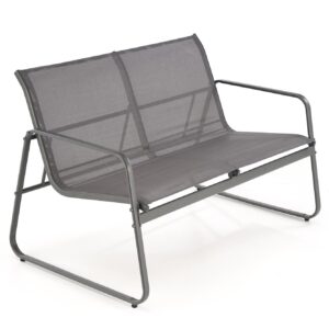 Aiamööblikomplekt CONOR (diivan + 2 tugitooli + kohvilaud), tumehall / helesinine