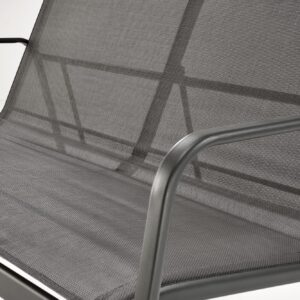 Aiamööblikomplekt CONOR (diivan + 2 tugitooli + kohvilaud), tumehall / helesinine