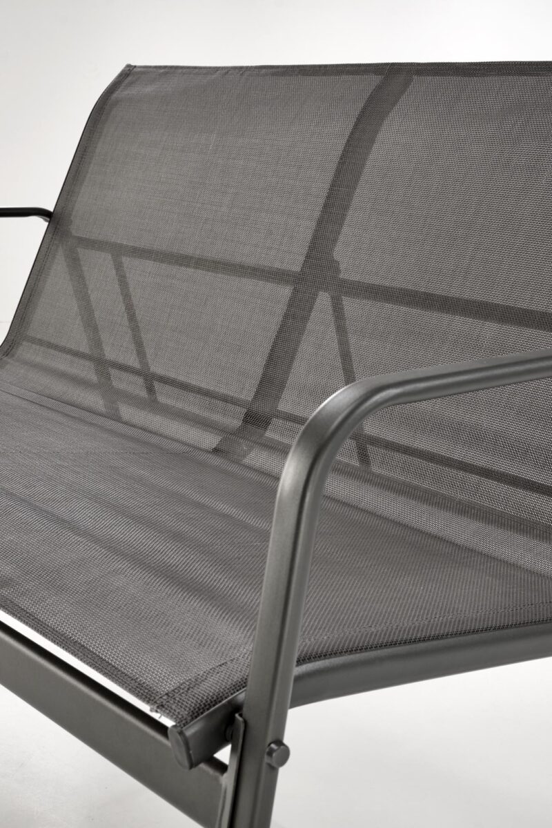 Aiamööblikomplekt CONOR (diivan + 2 tugitooli + kohvilaud), tumehall / helesinine