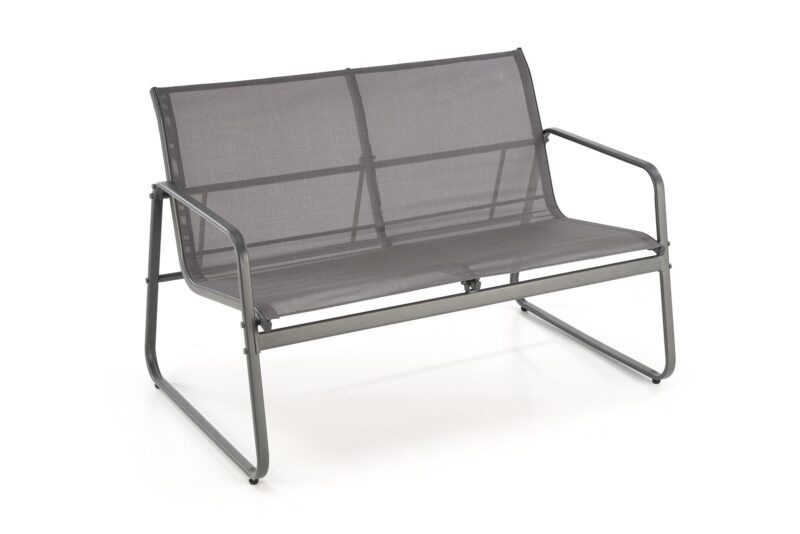 Aiamööblikomplekt CONOR (diivan + 2 tugitooli + kohvilaud), tumehall / helesinine