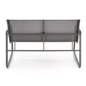 Aiamööblikomplekt CONOR (diivan + 2 tugitooli + kohvilaud), tumehall / helesinine